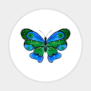 Green and Blue Butterfly Magnet